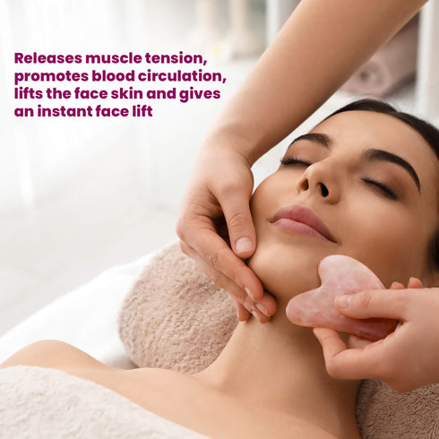 Rose Quartz Face Roller, Rose Gold